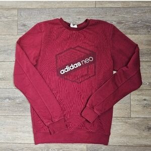 adidas Neo Men's Burgundy Crewneck Sweater Sz S